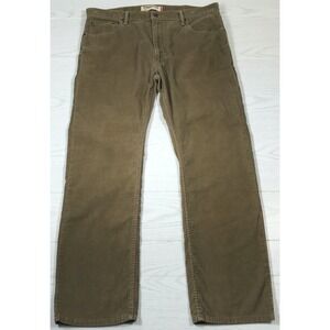 Y2K Levi's Corduroy Jeans Men's 40x32 Brown 505 Straight Cotton Blend Mid Rise